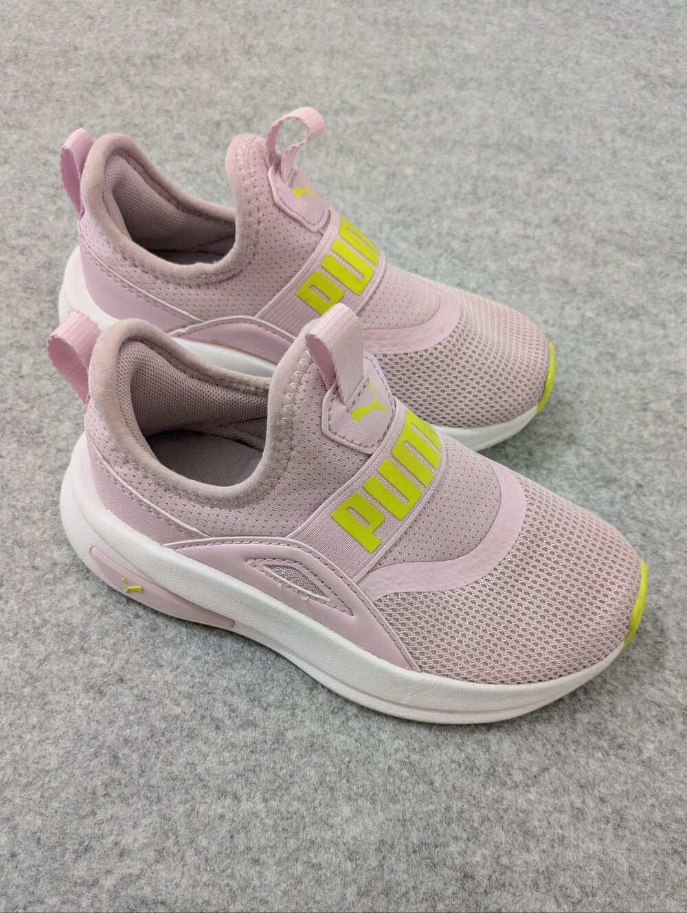 Softride Enzo Evo Slip-On Little Kid 'Grape Mist' Pink Lime Size 10.5